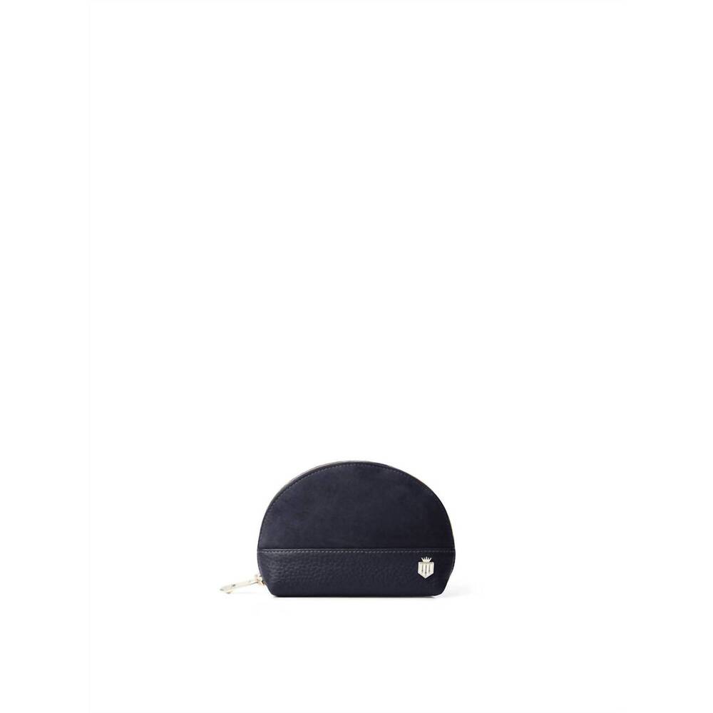 NEW FAIRFAX & FAVOR women's chiltern coin purse in navy suede